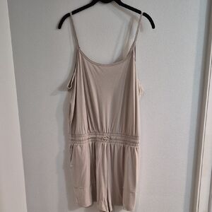 Beige Strappy Romper